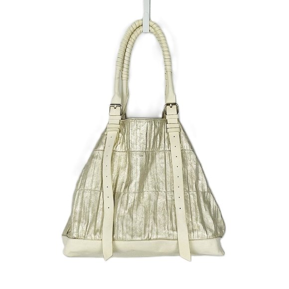 Stunning Nanette Lepore Gold Metallic Handbag - Picture 3 of 10